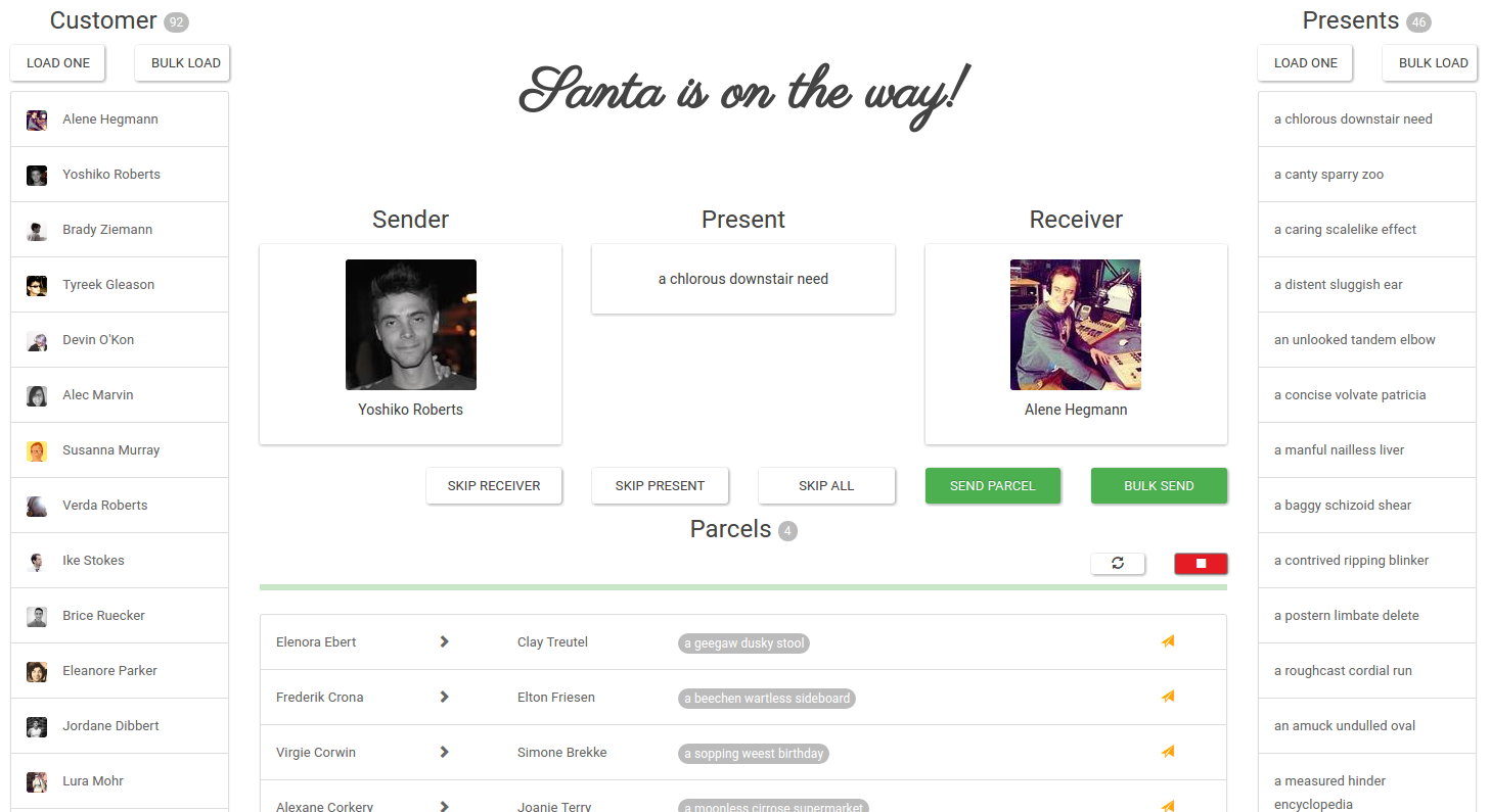 frontend service run