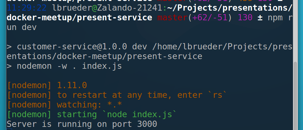 present service startup